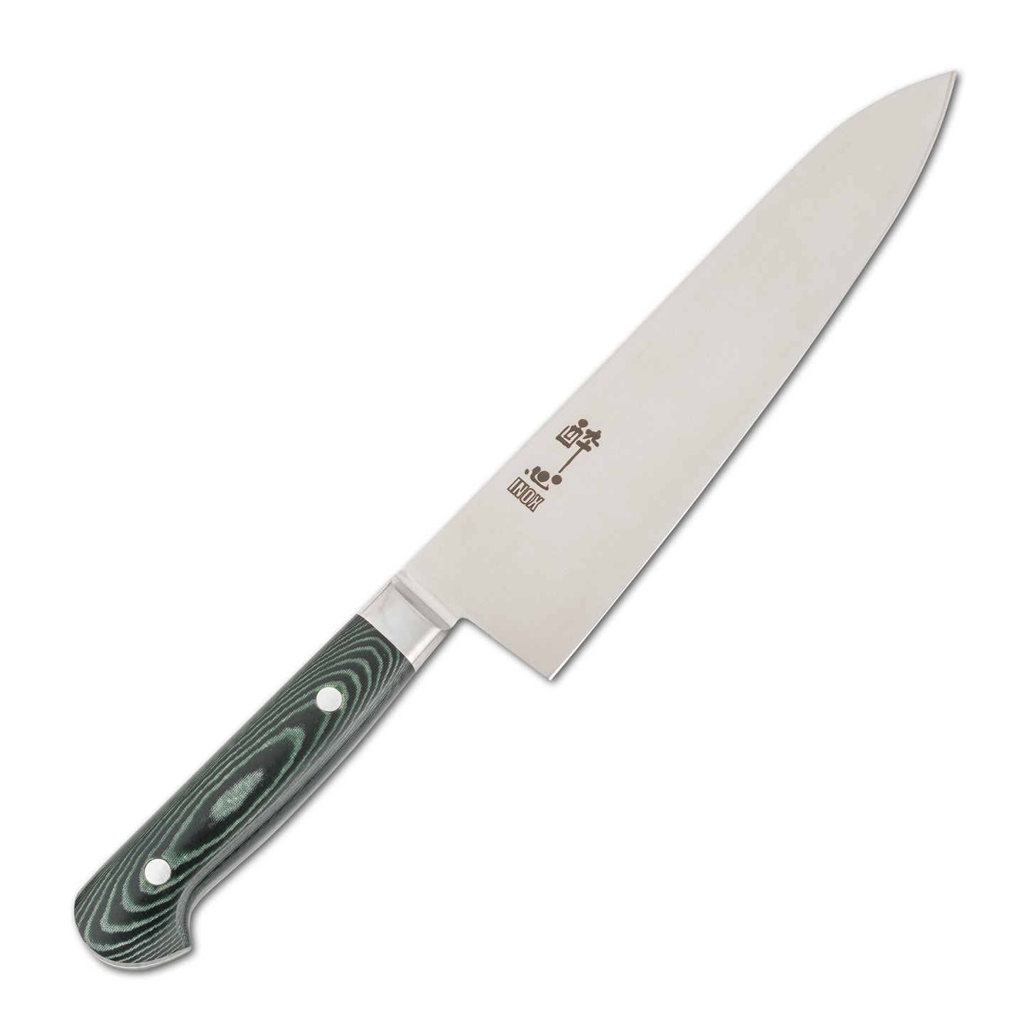 Suisin Premium Inox Forest Green Handle Gyuto 8.2" (210mm) Chef Knife