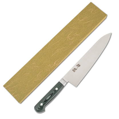 Suisin Premium Inox Forest Green Handle Gyuto 8.2" (210mm) Chef Knife