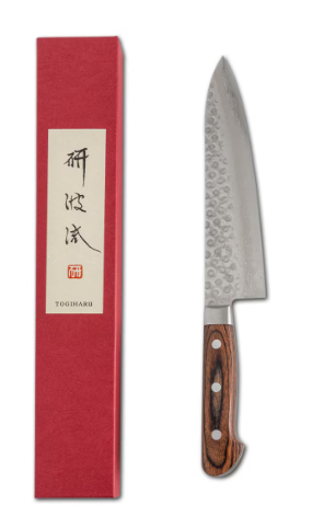 Togiharu Hammered Texture Damascus Gyuto 8.2" （210mm) Chef Knife