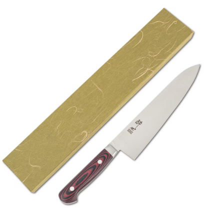Suisin Premium Inox Maroon Red Handle 9.4" (240mm) Chef Knife
