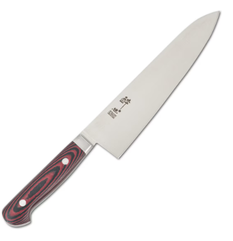 Suisin Premium Inox Maroon Red Handle 9.4" (240mm) Chef Knife