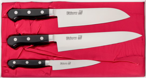 Misono 440 Molybdenum Santoku, Gyuto, Petty Knife Set